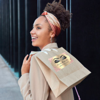 Black Gold Makeup Glitzer Lashes Packaging Rechteckiger Aufkleber