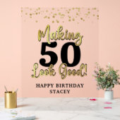 Black Gold Making AGE sehen gut Name Confetti Acrylschild (Hochzeit)