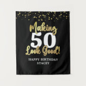 Black Gold Making AGE sehen gut Name Confetti Wandteppich (Vorderseite)