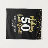 Black Gold Making AGE sehen gut Name Confetti Wandteppich (Vorderseite (Horizontal))