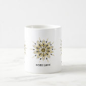 Black & Gold Mandala Kaffeetasse (Mittel)