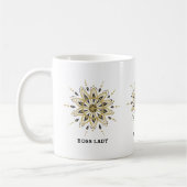 Black & Gold Mandala Kaffeetasse (Links)