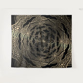 Black & Gold Mandala Schöne Stylish Foto Booth Wandteppich (Vorderseite (Horizontal))