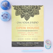 Black Gold Mandala YOGA Massage Therapie Open Hous Flyer (Einzeln)