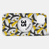 Black Gold Mannschaft Geschenke Mädchen Volleyball Case-Mate iPhone Hülle (Rückseite (Horizontal))