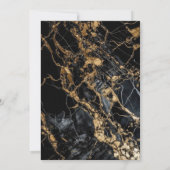 Black Gold Marble 2024 Graduation Party Einladung (Rückseite)