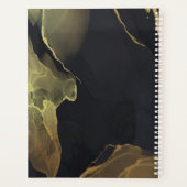 Black & Gold Marble 3 Ring Binder Planer (Rückseite)