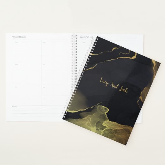 Black & Gold Marble 3 Ring Binder Planer (Anzeige)