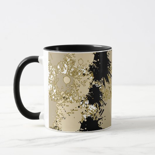 Black & Gold Marble Mug — Art in Every Sip Tasse (Links)