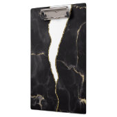 Black Gold Marmor Agate Glam Klemmbrett (Links)