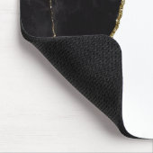 Black Gold Marmor Agate Glam Mousepad (Ecke)