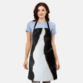 Black Gold Marmor Agate Glam Schürze (Getragen)