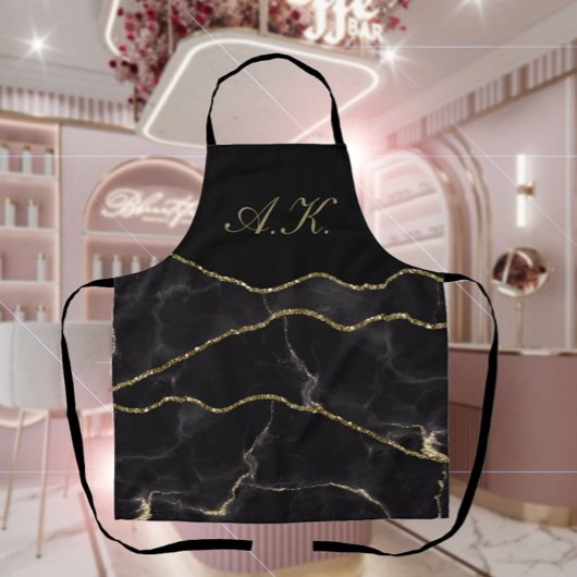 Black Gold Marmor Agate Glam Schürze