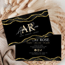 Black Gold Marmor Agate Kosmetologe Beauty