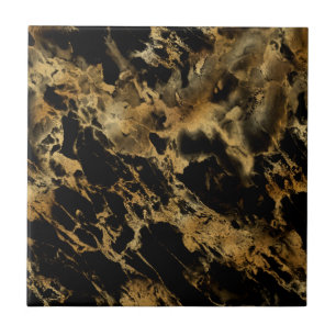 Black Gold Marmor Agate Trendy Chic  Fliese