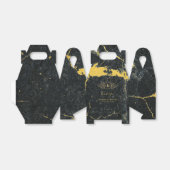 Black Gold Marmor Art Deco Hochzeit Geschenkschachtel (Ungefaltet)