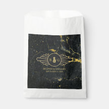 Black Gold Marmor Art Deco Hochzeit