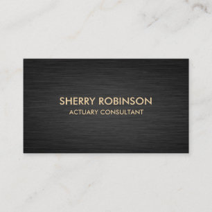 Black Gold Marmor   Dunkel-metallisch gebürstet Visitenkarte