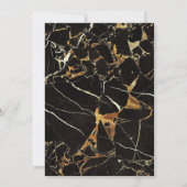 Black Gold Marmor Imitate Gold Foil Islamische Hoc Einladung (Rückseite)