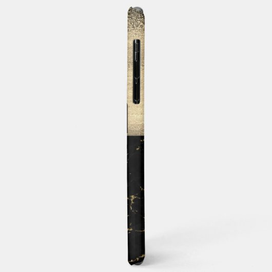Black Gold Marmor Luxus Name Case-Mate iPhone Hülle (Hinten/Links)