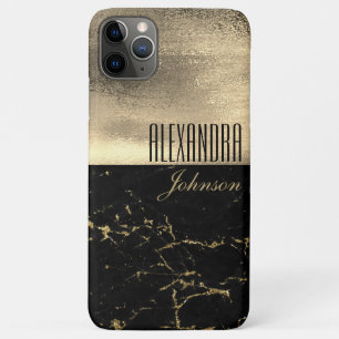 Black Gold Marmor Luxus Name Case-Mate iPhone Hülle