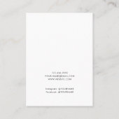 Black Gold Marmor Luxus Ohrringe Display Card Visitenkarte (Rückseite)