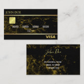 Black Gold Marmor Visitenkarte (Vorne/Hinten)