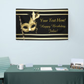 Black Gold Masquerade Party Banner (Messeveranstaltung)