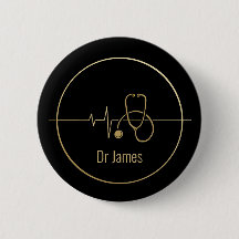Black Gold Medical Stethoscope Heartbeat