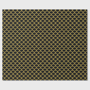 Black Gold Meerjungfrau BIRTHDAY WEDING WRAP Geschenkpapier