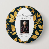 Black & Gold memory of loved one Button (Vorderseite)
