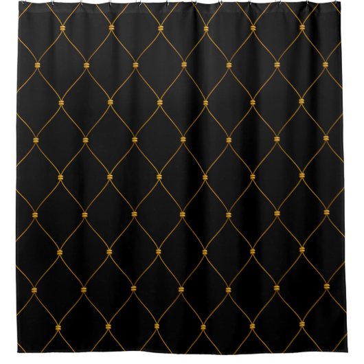 Black Gold Mesh Duschvorhang (Vorderseite)