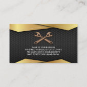 Black Gold Metal | Logo für Sportwagen Visitenkarte (Rückseite)