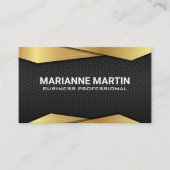 Black Gold Metallic Hintergrund Visitenkarte (Vorderseite)