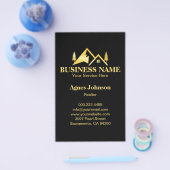 Black Gold Minimal Real Estate Agent House Flyer (Einzeln)