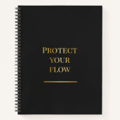 Black & Gold Minimalist Focus Journal Notizblock (Vorderseite)
