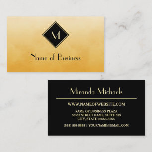 Black Gold Minimalist Kontakt Design Visitenkarte