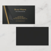 Black Gold | Minimalistisch Modernes Beruflich Visitenkarte (Vorne/Hinten)