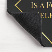 Black & Gold Minimalistisches Büro  Mousepad (Ecke)