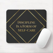 Black & Gold Minimalistisches Büro  Mousepad (Mit Mouse)