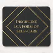 Black & Gold Minimalistisches Büro  Mousepad (Vorne)
