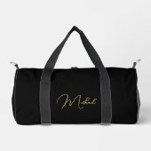 Black Gold Mit Monogramm Gym Sports Travel On Duffle Bag (Vorderseite)