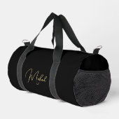 Black Gold Mit Monogramm Gym Sports Travel On Duffle Bag (Rechte Ecke)