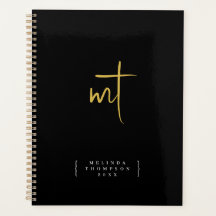 Black Gold Mit Monogramm Initialen Skripternennung