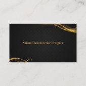 Black & Gold Mitarbeiter Foto ID Company Security Visitenkarte (Rückseite)