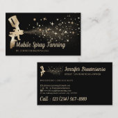 Black Gold Mobile Body Paint Tan Spray Visitenkarte (Vorne/Hinten)