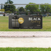 Black Gold Modern Black Friday Verkauf Outdoor Ban Banner (Insitu)