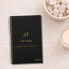 Black gold modern minimalst luxury 2026 planer