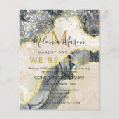 Black Gold Moderne flüssige Wasserfarbe Alkohol Ti Flyer (Vorne)