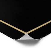 Black Gold Moderne Geburtstagsparty Willkommen Poster (Ecke)